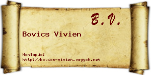 Bovics Vivien névjegykártya