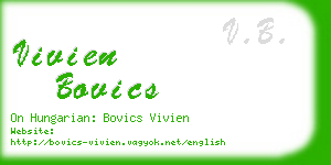 vivien bovics business card